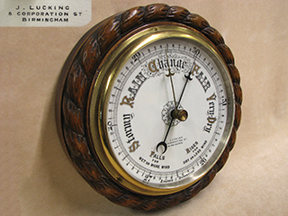 19th century ropetwist J. Lucking barometer